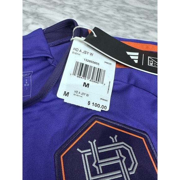 Adidas MLS Houston Dynamo FC Soccer Football Jersey Purple Women's Medium IP6025 - Picture 8 of 9